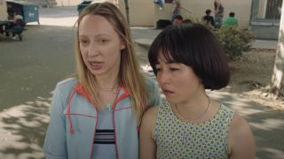 Maya Erskine and Anna Konkle as younger versions of themselves in Pen15