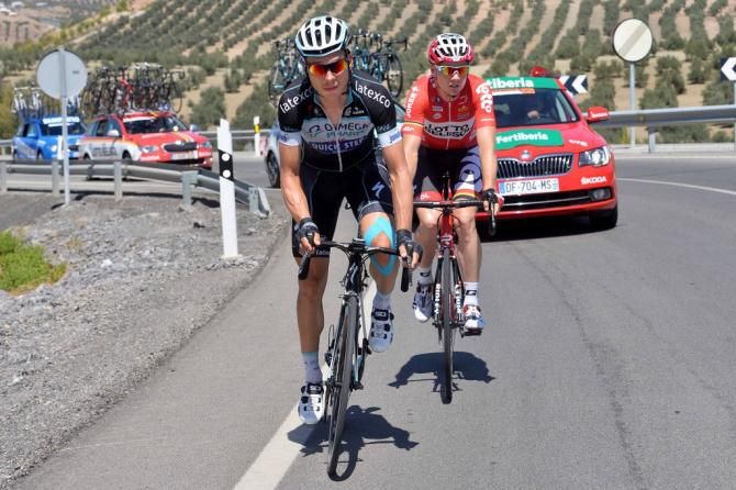Tony Martin (Omega Pharma-Quick Step) and Pim Ligthart (Lotto-Belisol)