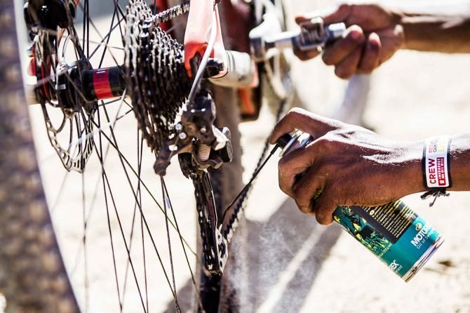 Bikes are lubed by Epic crew