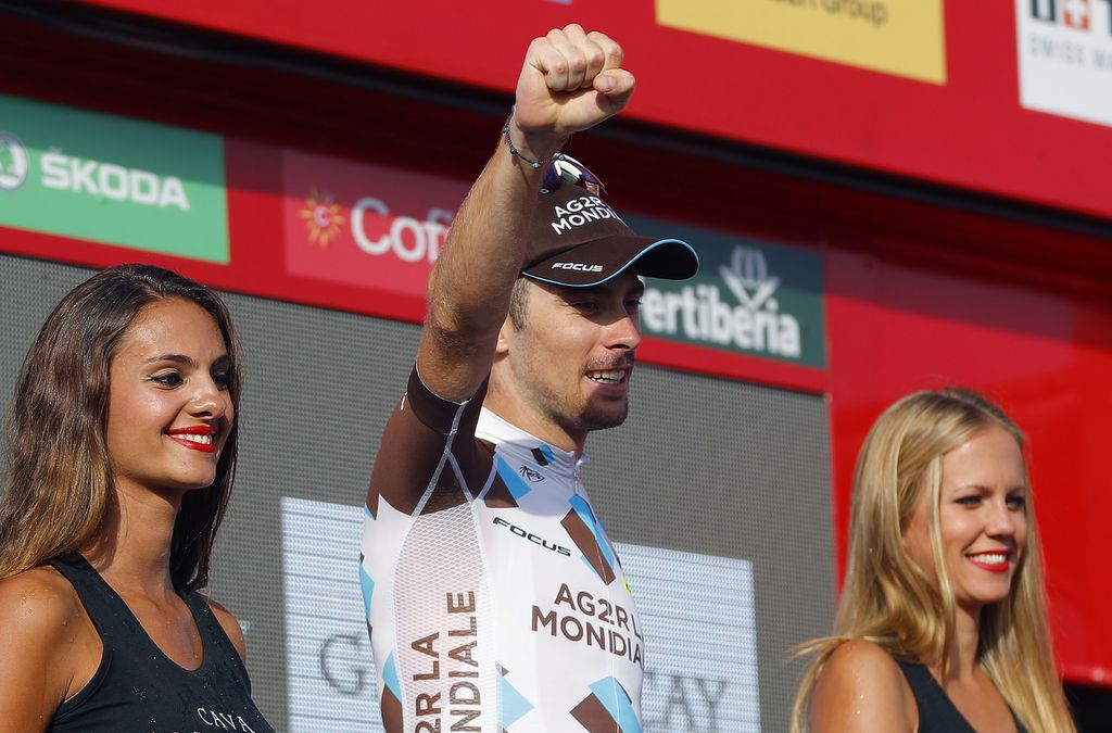 Pierre Latour (AG2R-La Mondiale) punches the air