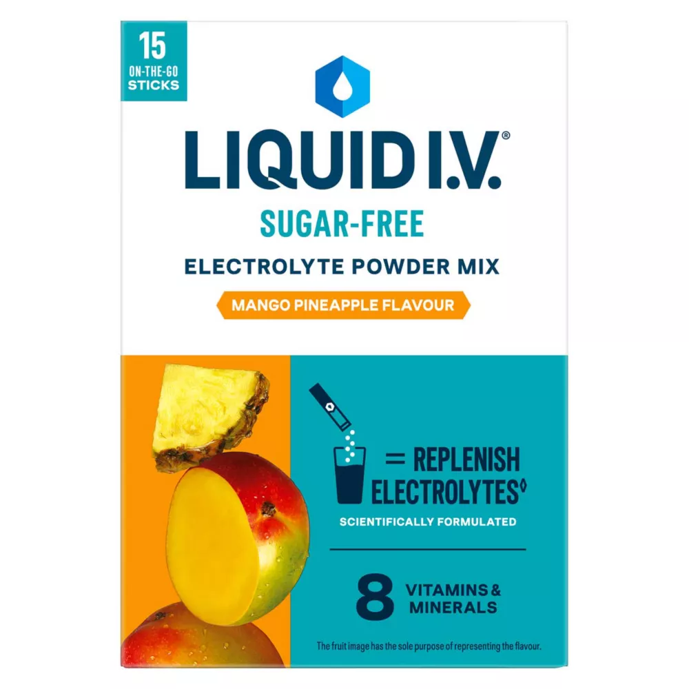 Liquid I.v.&amp;reg; Sugar Free Mango Pineapple Electrolyte Powder Mix 15 Sachets