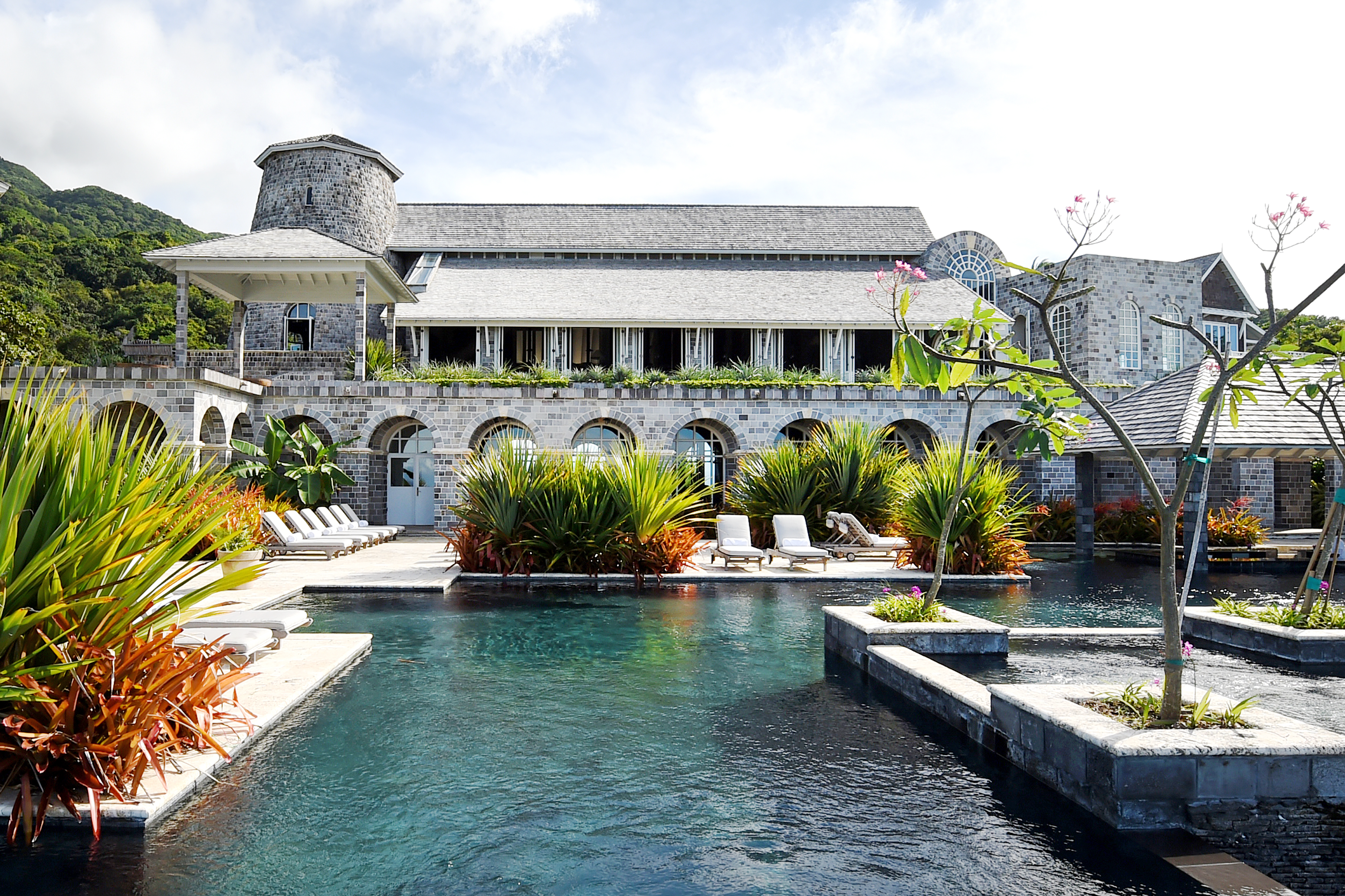 The main pool at Belle Mont Sanctuary Resort in St. Kitts