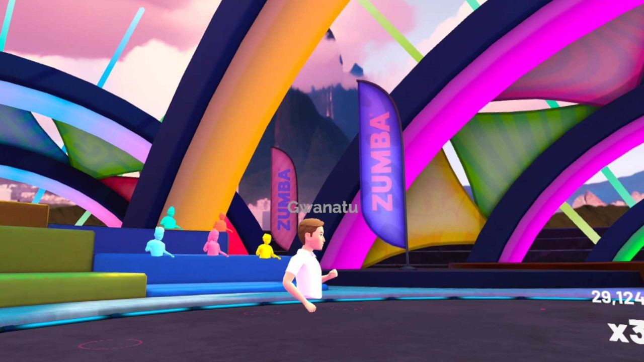Nick Sutrich in FitXR Zumba multiplayer