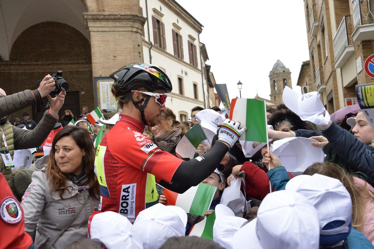 Peter Sagan was a big hit for the kids