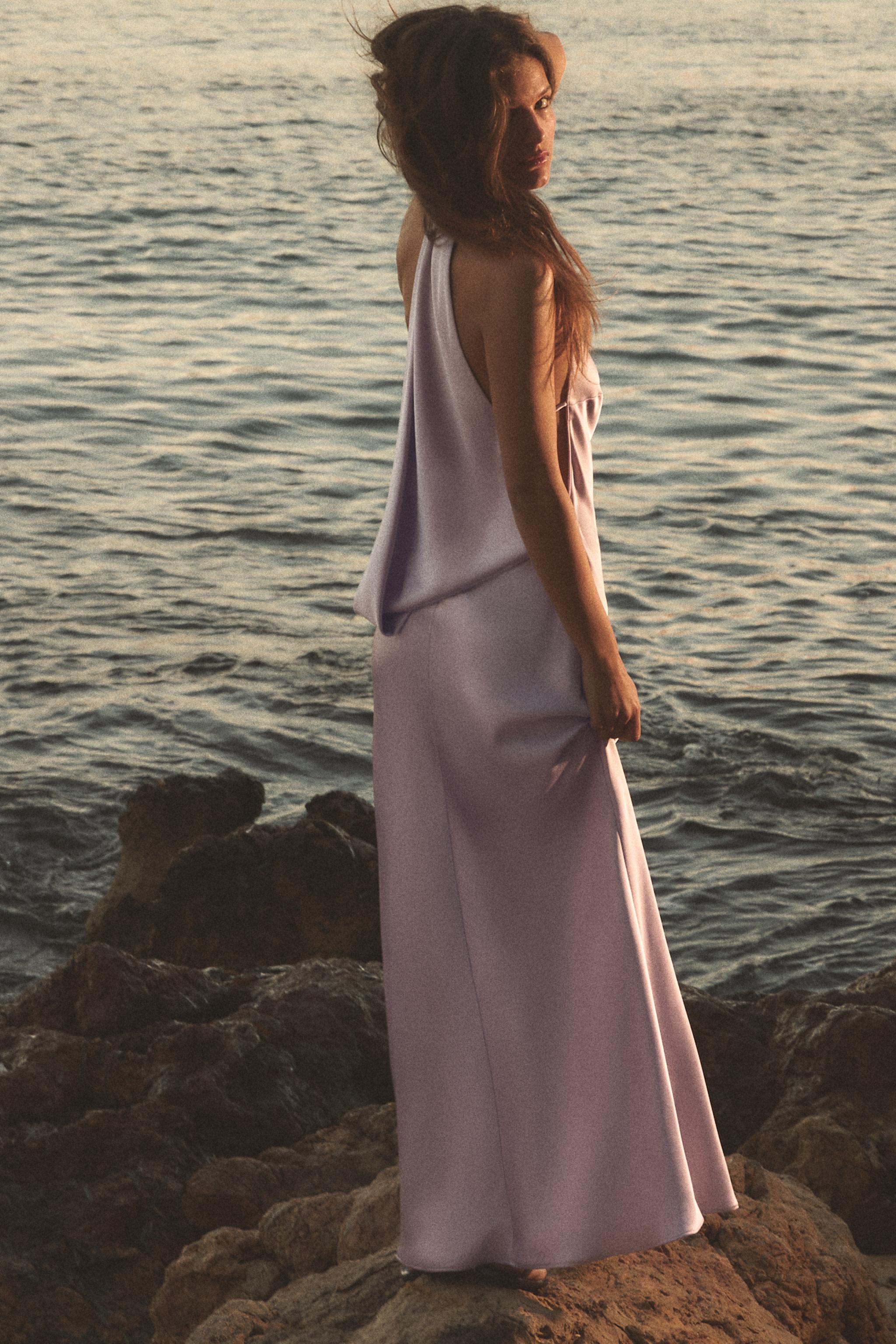 Satin Halter Dress