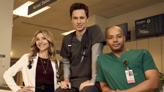 JD, Elliot and Turk looking into camera for Scrubs Season 10 gallery