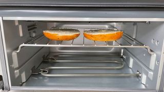 Cooking bagels in the Cuisinart toaster oven
