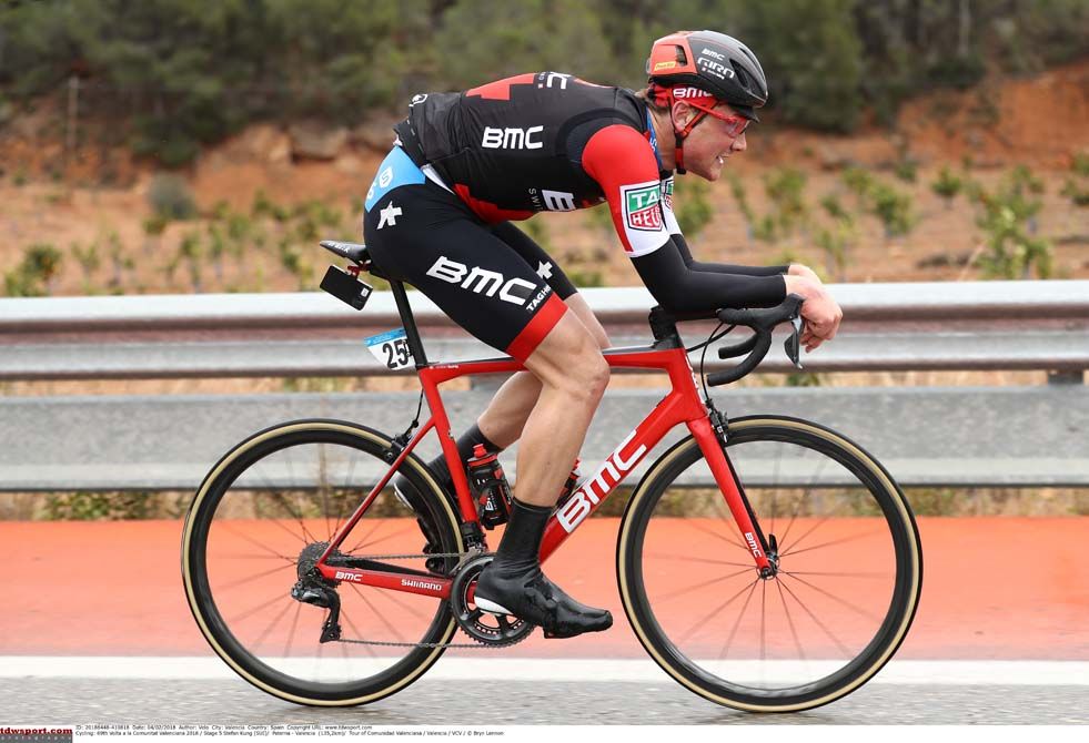 Stefan Kung (BMC Racing) was the last man standing from the break