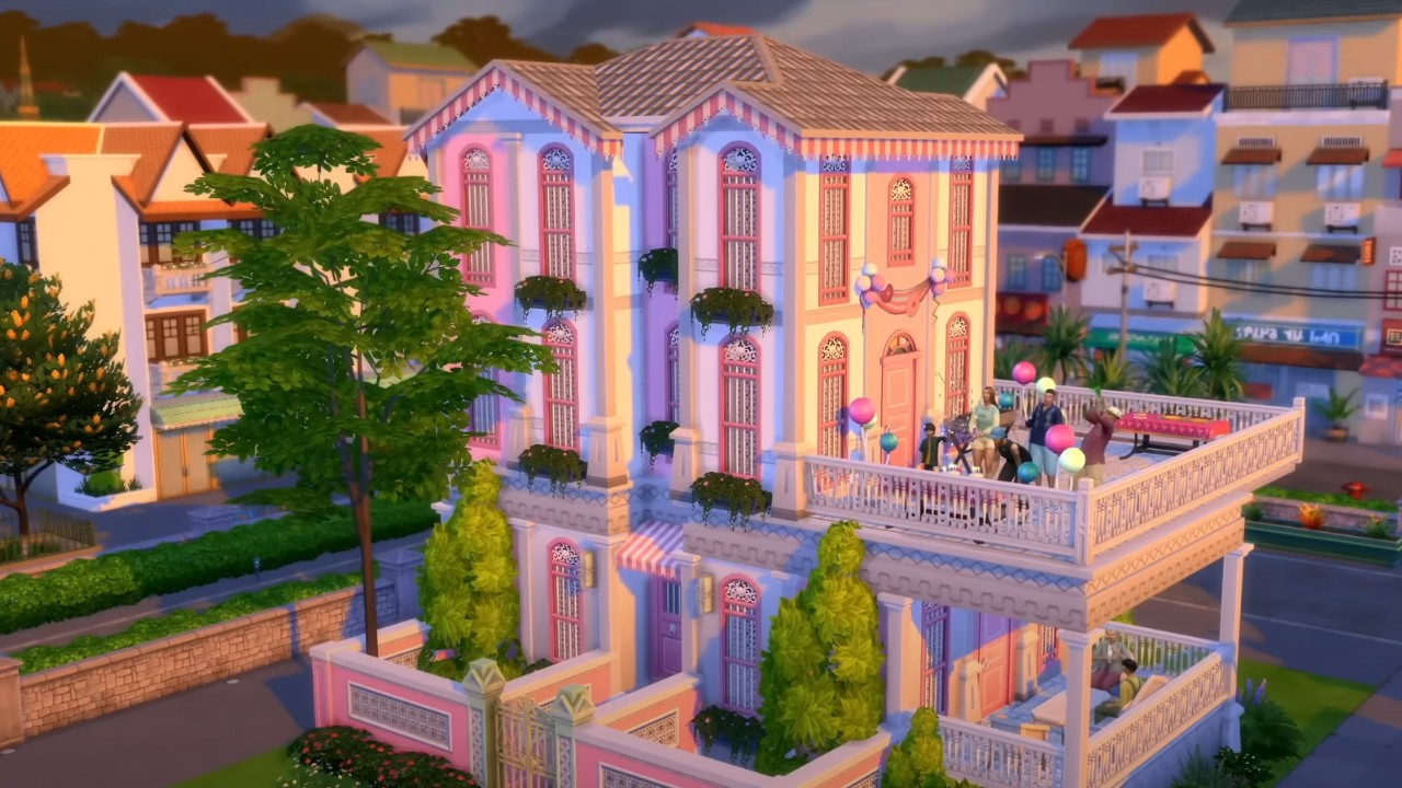 Una mansión en Los Sims 4