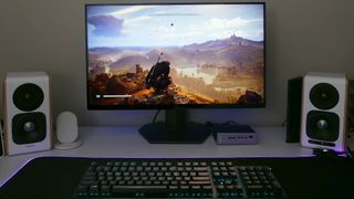 Dell S2721DGF gaming monitor running Assassin's Creed