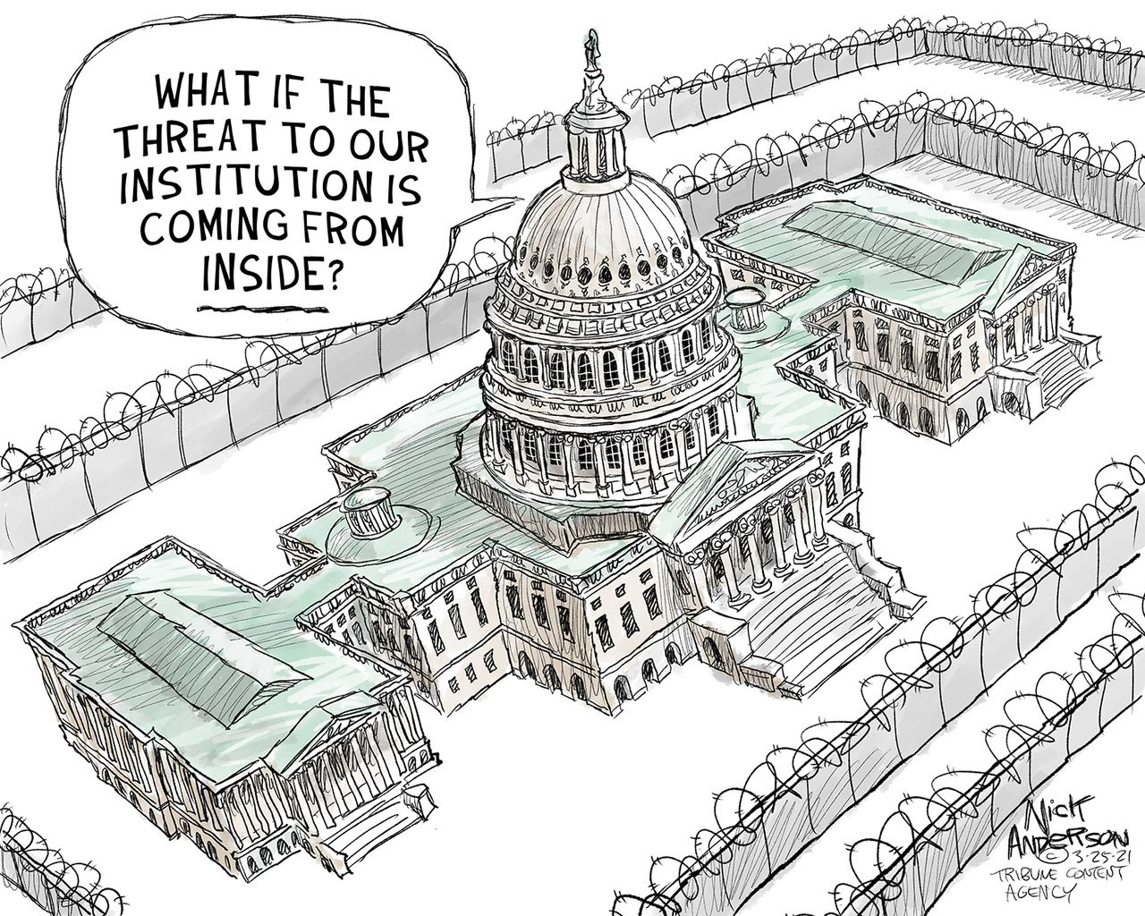 Political Cartoon U.S. senate congress capitol