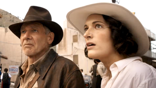 Phoebe Waller-Bridge and Harrison Ford in Indiana Jones and the Dial of Destiny.
