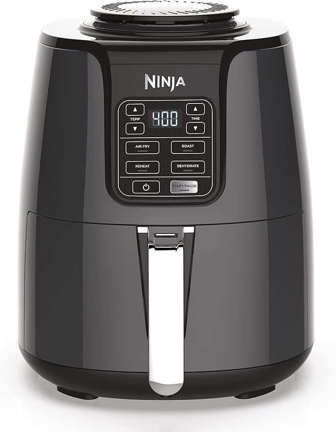 Ninja, Ninja | Air Fryer | 4 Qt Capacity | 4-In1 Roast, Crisp, Roast, Reheats, & Dehydrates | Dishwasher Safe Parts | Includes 20 Easy & Healthy Recipes | Compact | Grey | Af101