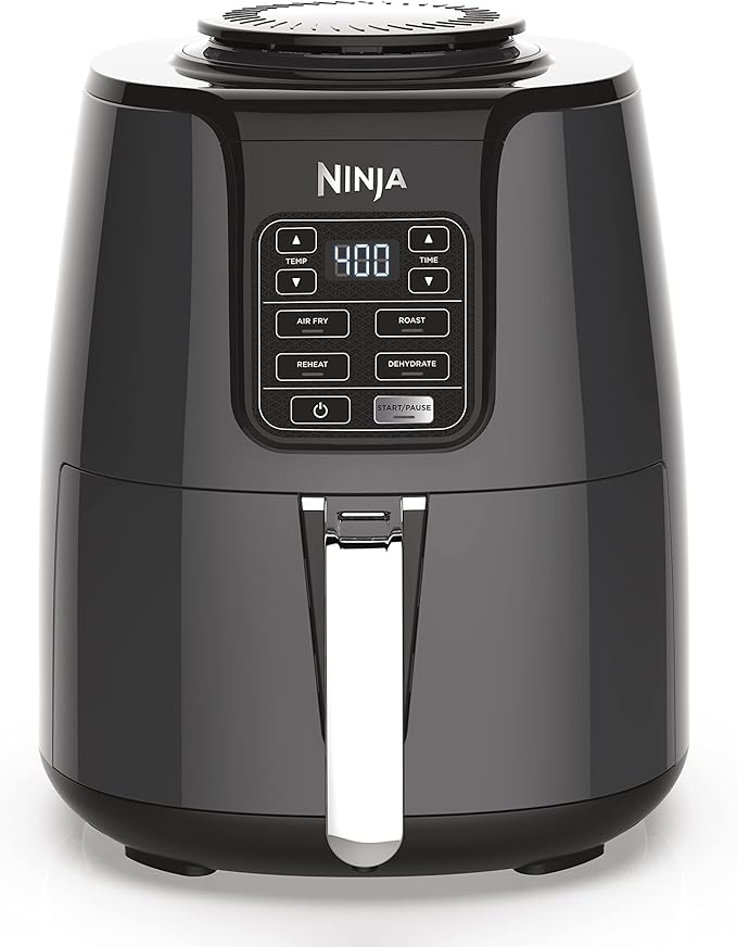Ninja, Ninja | Air Fryer | 4 Qt Capacity | 4-In1 Roast, Crisp, Roast, Reheats, &amp;amp; Dehydrates | Dishwasher Safe Parts | Includes 20 Easy &amp;amp; Healthy Recipes | Compact | Grey | Af101