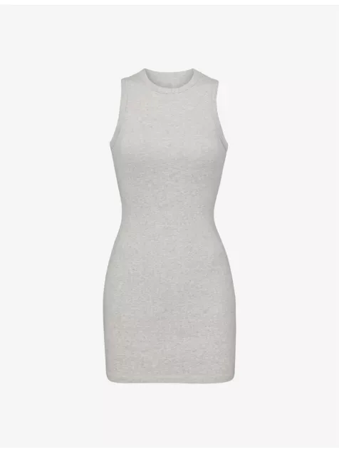 Slim-Fit Scoop-Neck Stretch-Cotton Mini Dress