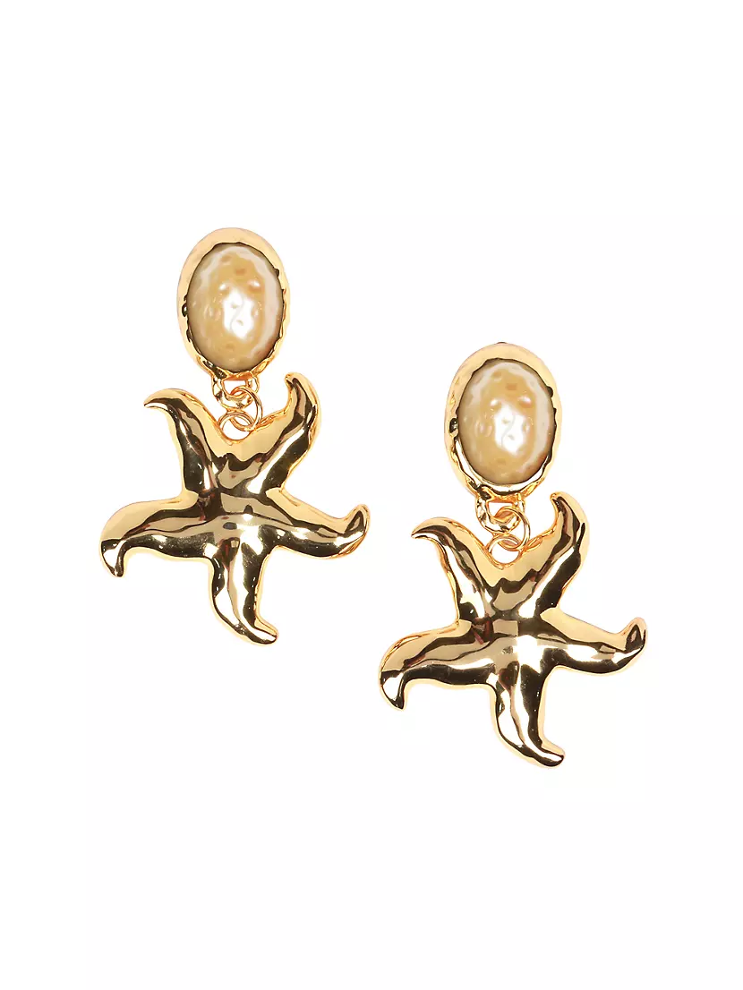 Underwater Mermaid Dreams Gold-Plated & Resin Drop Earrings