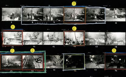 Exhibition of sheets by the photographers&rsquo; notes