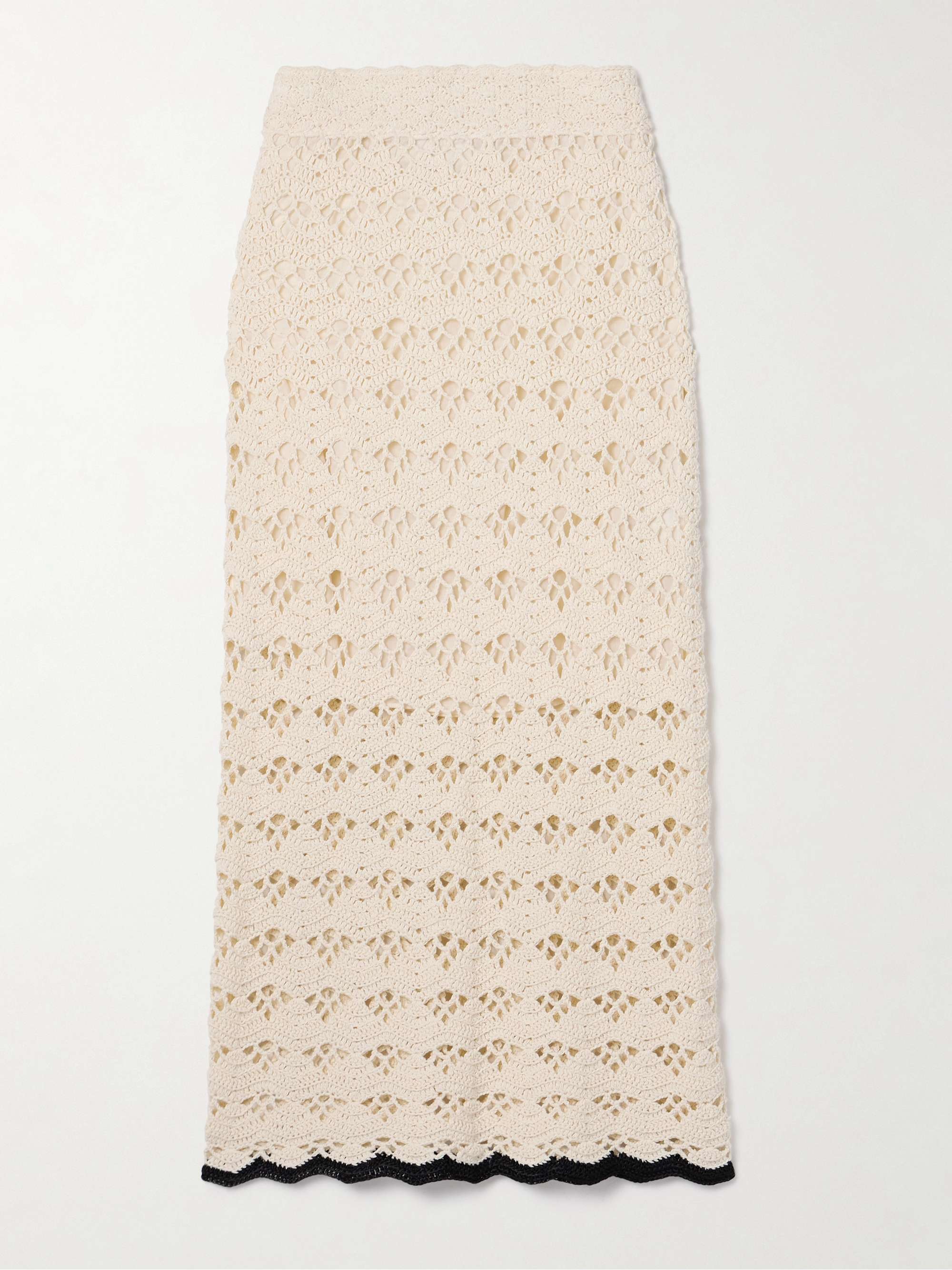 Rhiannon Crocheted Cotton Midi Skirt