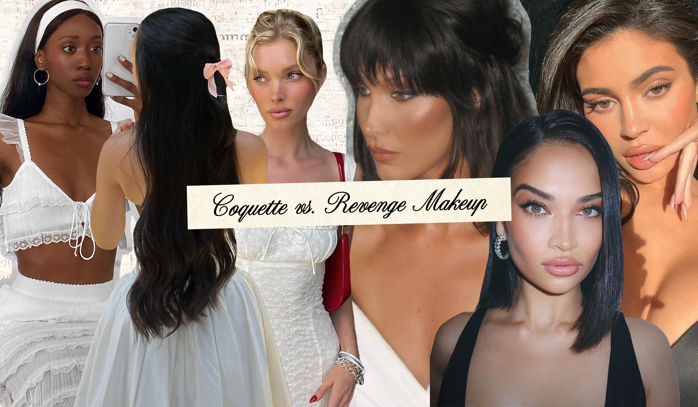 Internet beauty aesthetics collage