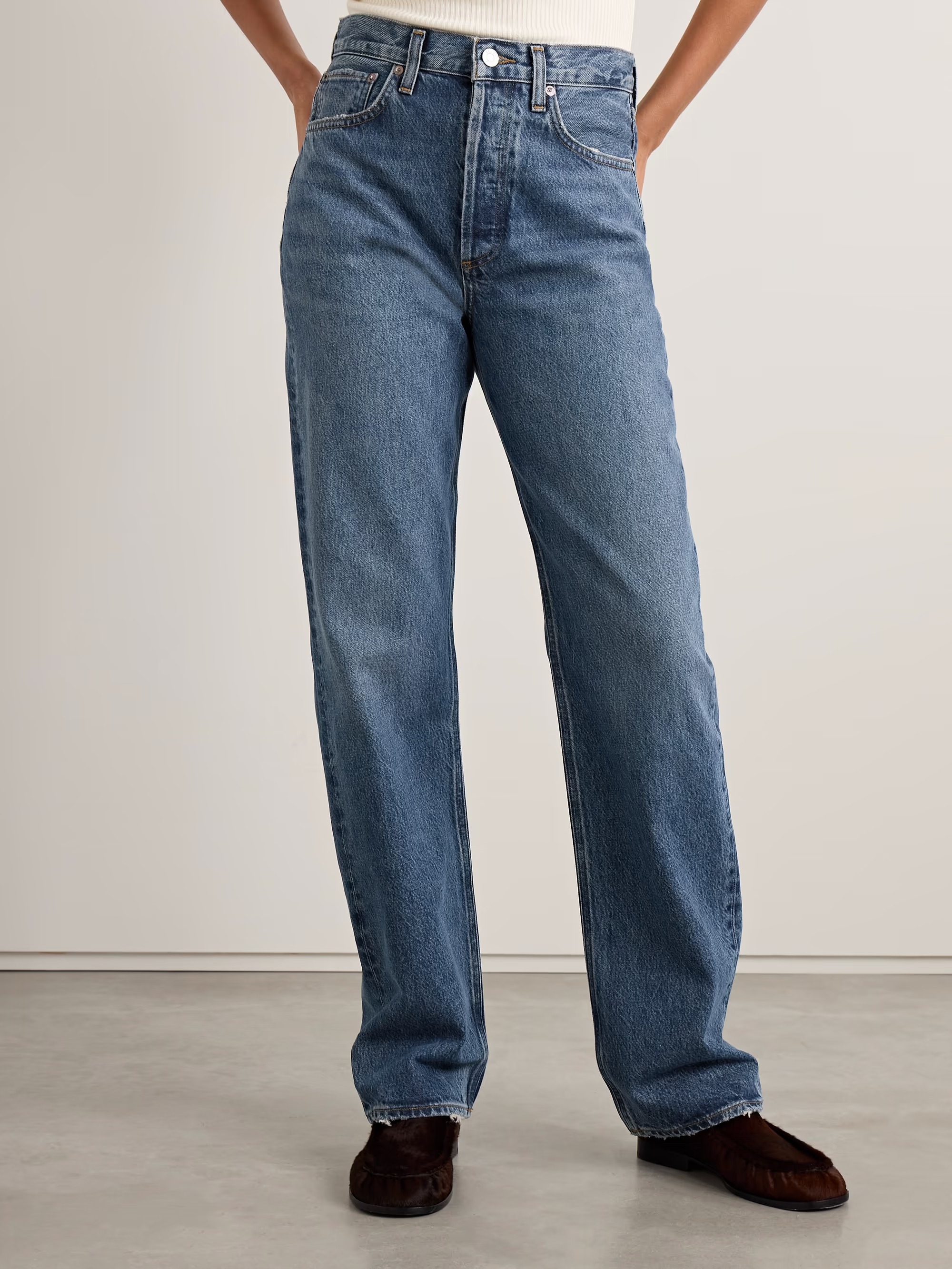 AGOLDE, Kelly High-Rise Straight-Leg Jeans