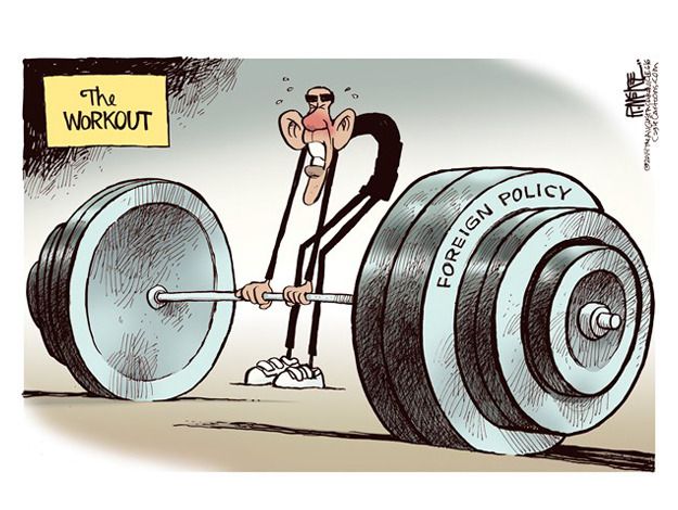 Obama cartoon foreign policy