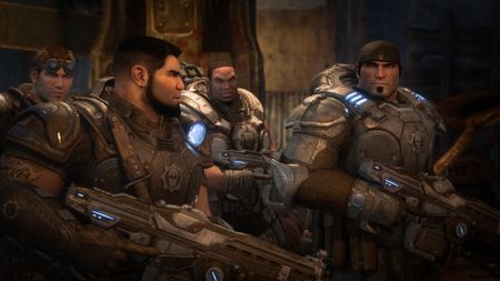The four main characters of Gears of War: Reloaded