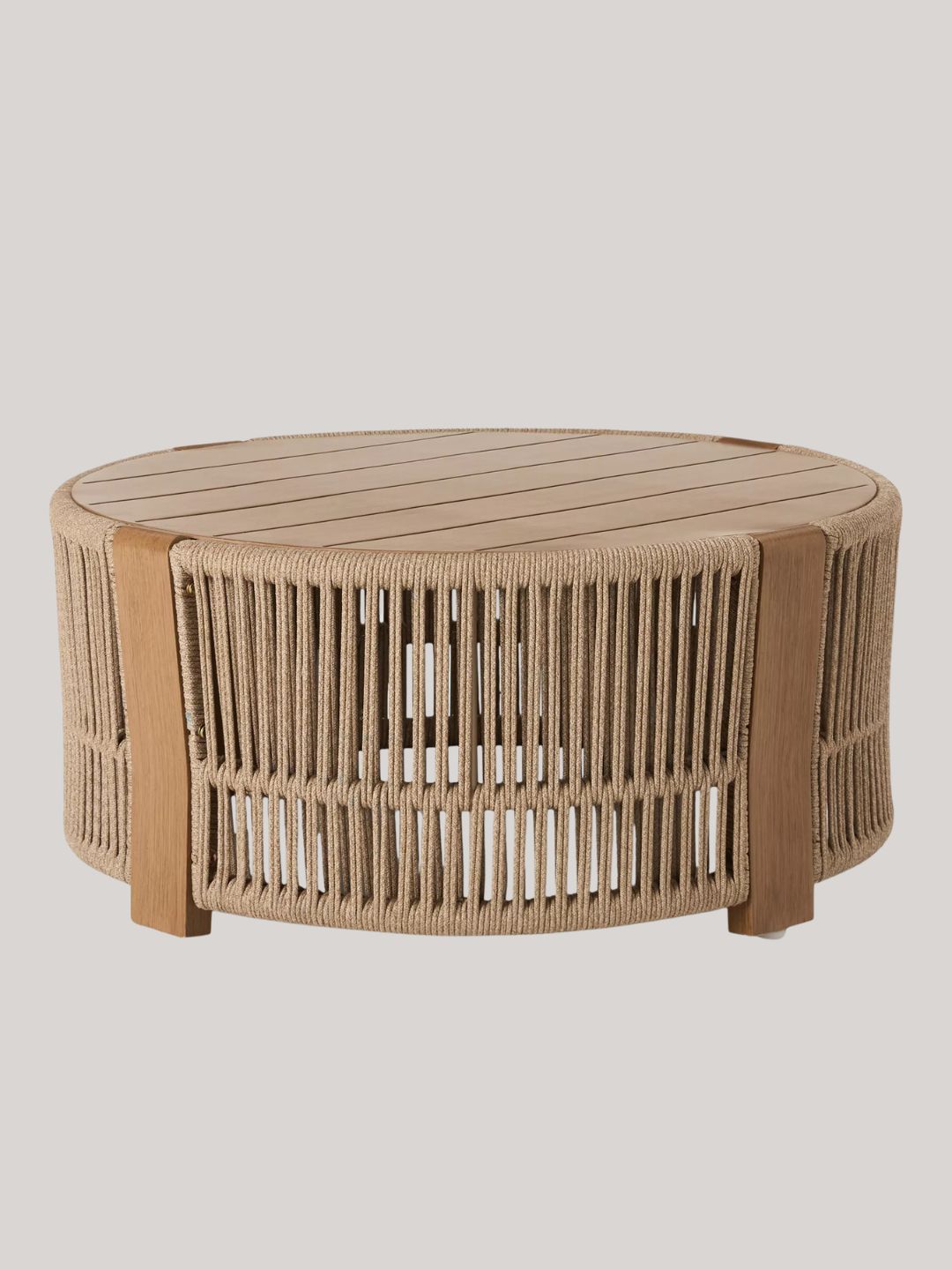 John Lewis, Cord Round Garden Coffee Table in Mocha