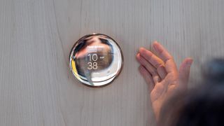 The shiny Google Nest Learning Thermostat (Gen 4)