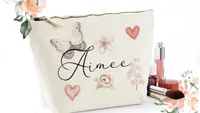 Etsy, Personalised Makeup Bag ($18.98, was $25.30)&nbsp;