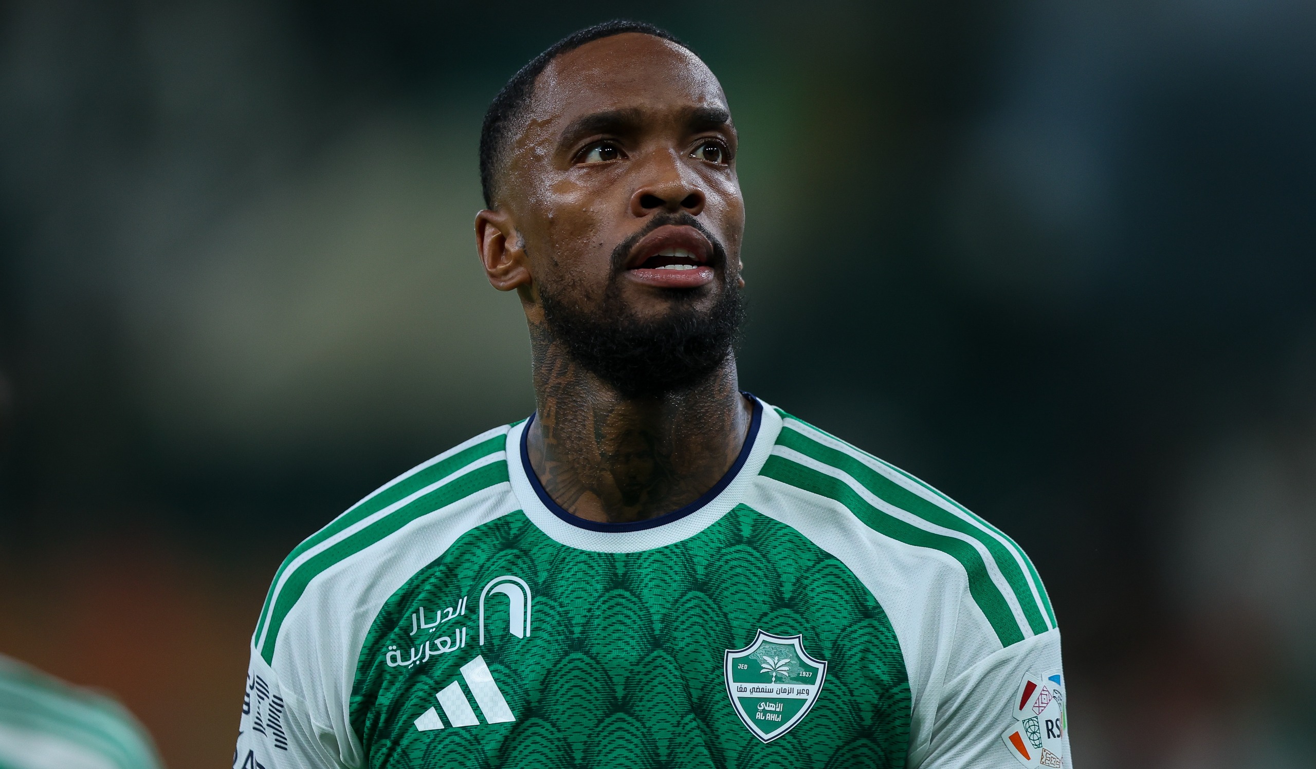 Ivan Toney of Al Ahli celebrates after scoring the 4th goal during the Saudi pro league match between Al Ahli and Abha at Alinma Stadium on August 22, 2026 in Jeddah, Saudi Arabia