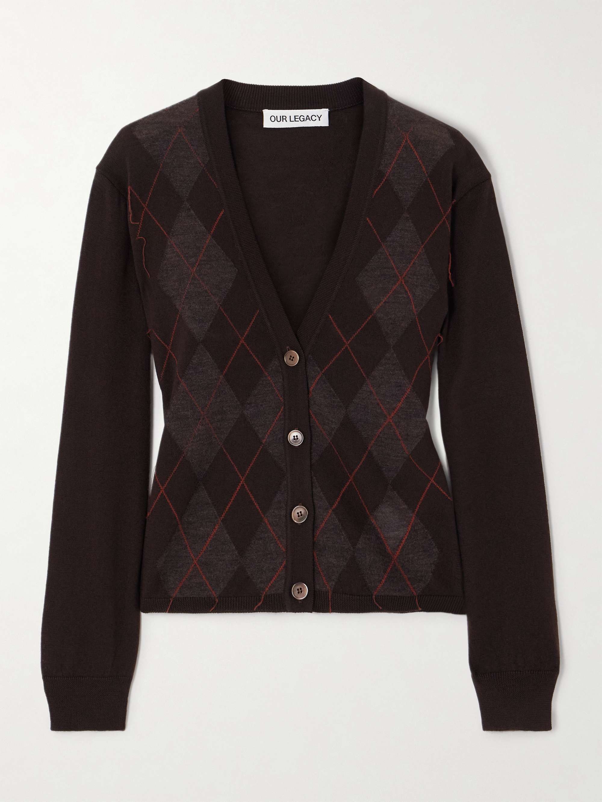 Ivy Argyle Wool Cardigan