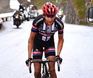 Warren Barguil riding into the overall lead at the Tour de Suisse. Photo: Graham Watson