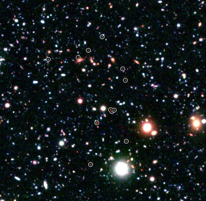 distant galaxies formed just after the big bang.