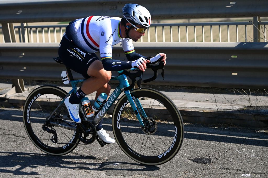 SANREMO ITALY MARCH 18 Mark Cavendish of United Kingdom and Astana Qazaqstan Team competes during the 114th MilanoSanremo 2023 a 294km one day race from Abbiategrasso to Sanremo MilanoSanremo UCIWT on March 18 2023 in Sanremo Italy Photo by Tim de WaeleGetty Images