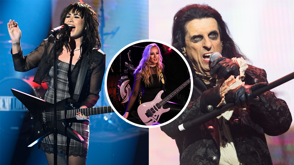 Demi Lovato, Alice Cooper and Nita Strauss