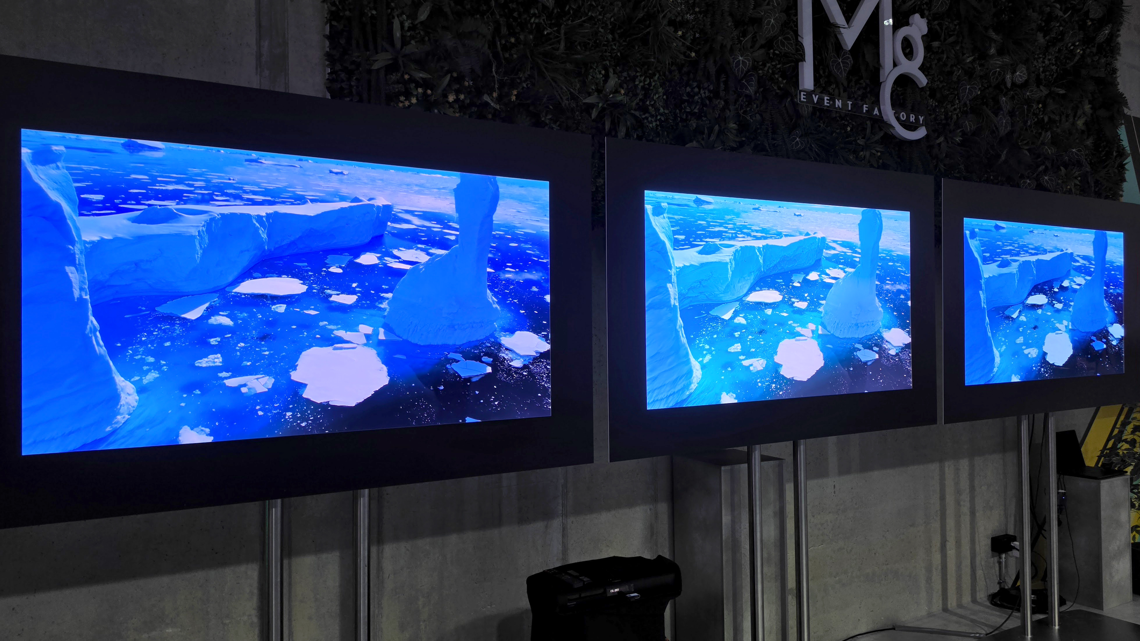 Left to right: Samsung S90F (QD-OLED), Hisense UR9 (Mini-LED), LG C5 (OLED)