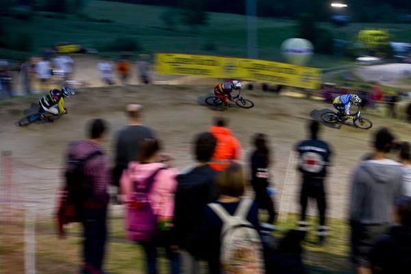 Spectators look on