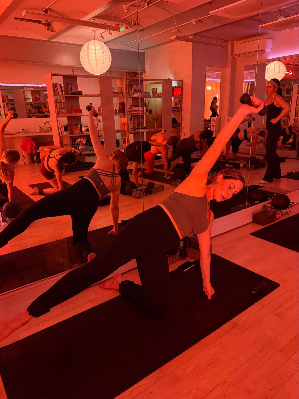 Health freelancer Anna trying red light Pilates