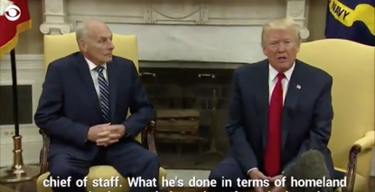 President Trump and Chief of Staff John Kelly.