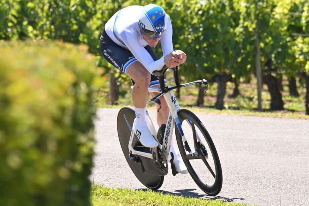 Swiss Stefan Kung of GroupamaFDJ rides the stage 19 of the 108th edition of the Tour de France cycling race a 308km individual time trial from Libourne to SaintEmilion in France Saturday 17 July 2021 This years Tour de France takes place from 26 June to 18 July 2021BELGA PHOTO DAVID STOCKMAN Photo by DAVID STOCKMANBELGA MAGAFP via Getty Images
