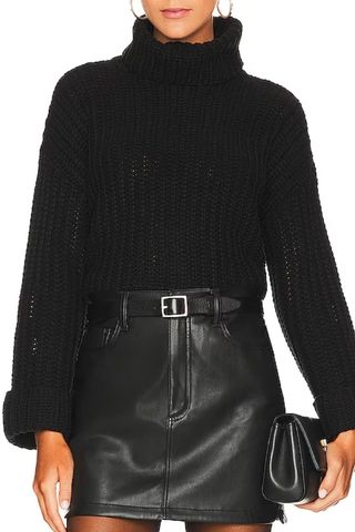 Chunky Turtleneck Shaker Pullover