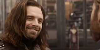 Bucky Barnes smiles at Captain America Avengers: Infinity War Marvel