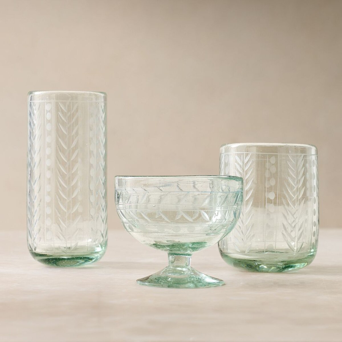West Elm, Pierce &amp;amp; Ward Etched Glassware Collection