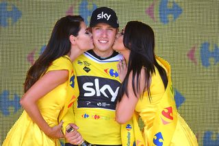 Danny van Poppel (Sky) in the lead at the Tour de Pologne.