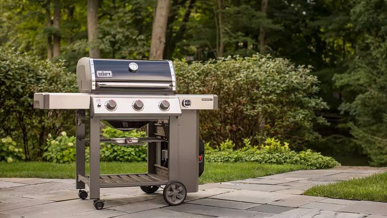 Weber best gas barbecue on patio