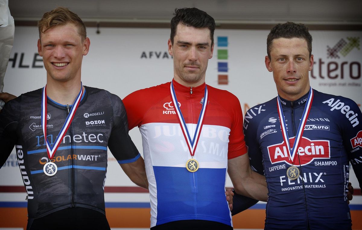 Netherland National Championships Elite 2021 20062021 Sjoerd Bax NED Team Metec Solarwatt pb Mantel Timo Roosen NED Team JumboVisma Oscar Riesebeek NED AlpecinFenix photo Dion KerckhoffsBettiniPhoto2021