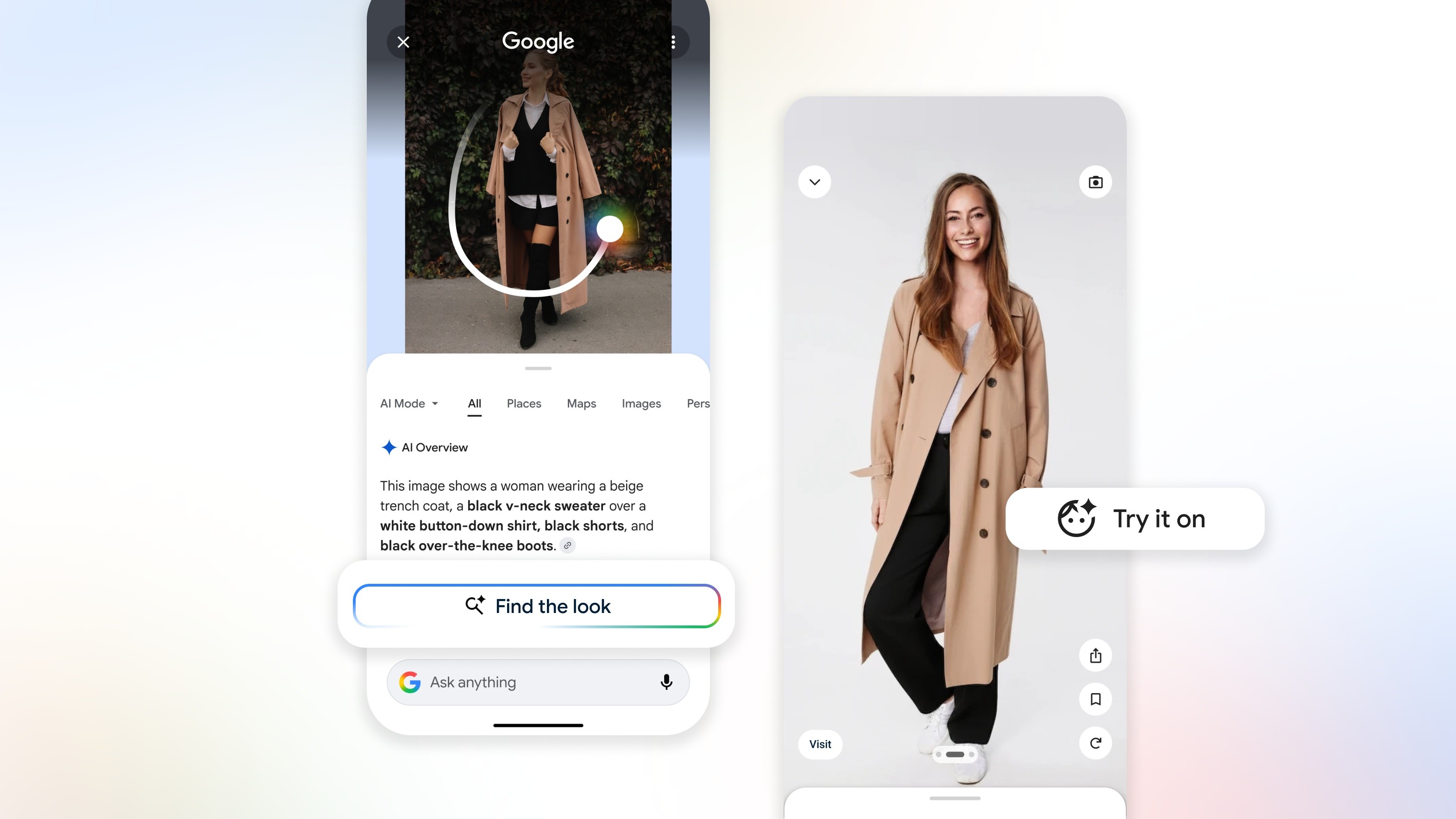 Circle to Search on the Galaxy S26 series can identify all items when looking up fashion with one input, as well as offering users a virtual try-on session.