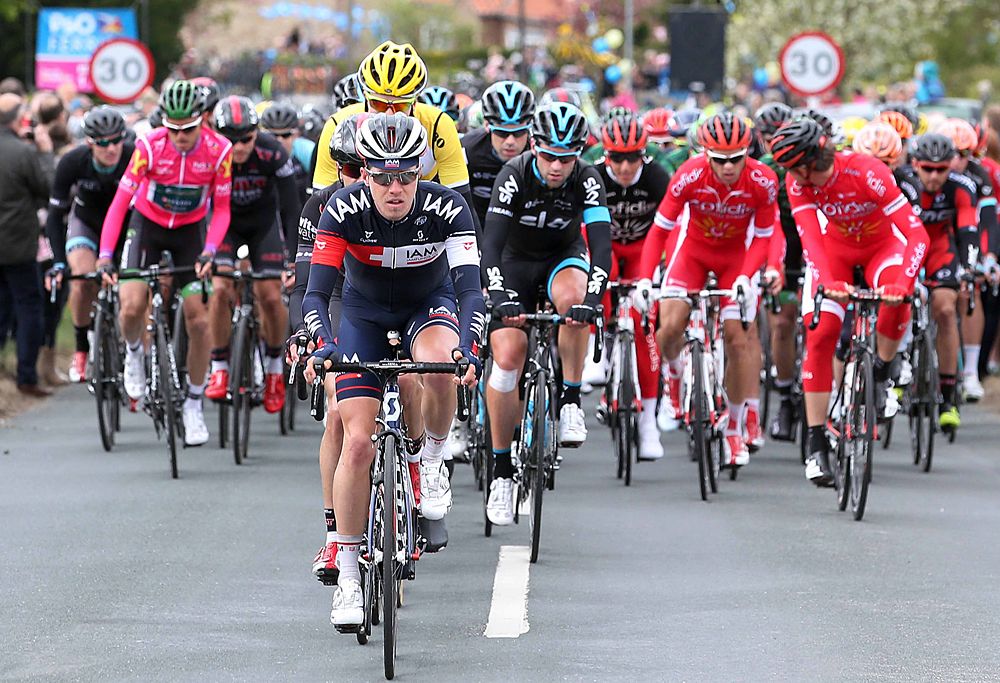 IAM Cycling at the front of the field