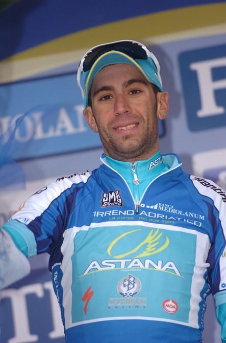 Vincenzo Nibali (Astana) in the lead of Tirreno-Adriatico with one 9.2km TT left.