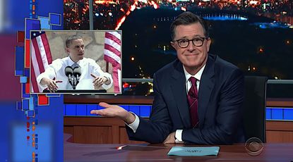 Stephen Colbert accuses Trump and Obama of plagiarizing his bit